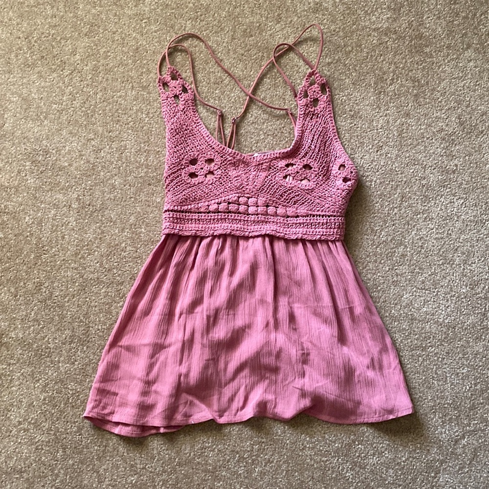 Crochet bodice strappy top size L - NWT